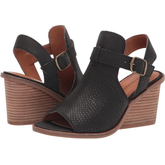 Lk-Labradite Womens Leather Open Toe Block Heels - Picture 2 of 6